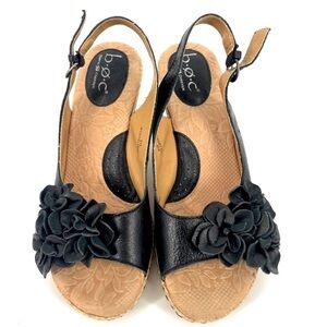 B.o.c. Women's Blossom Flower Wedge Sandals - size 8